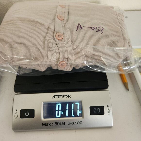 NWT REVOLVE Michael Lauren Tan Cream Long Sleeve Henley Dress Size Large - Picture 15 of 15